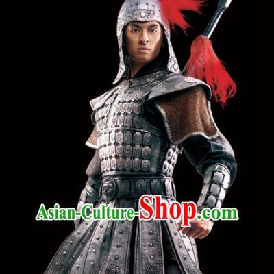 Ancient Chinese General Body Armor Costumes Complete Set for Men