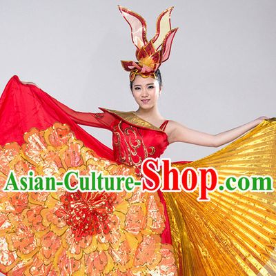 Chinese Folk Dance Costume for Women or Girls