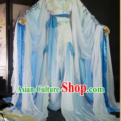 Top Chinese Ancient Princess Guzhuang Hanfu Women's Clothing _ Apparel Chinese Traditional Dress Theater and Reenactment Costumes Complete Set