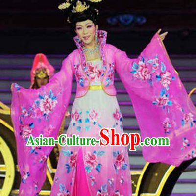 Chinese Ancient Women's Clothing _ Apparel Chinese Traditional Dress Theater and Reenactment Costumes and Hat Complete Set