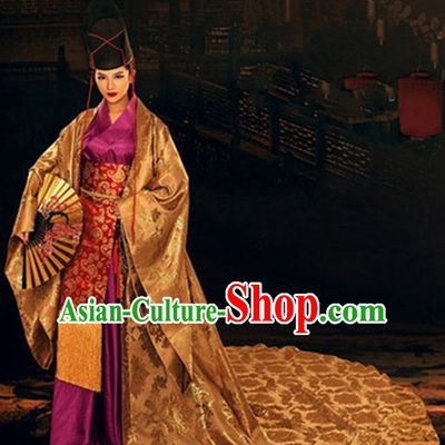 Top Chinese Ancient Men and Women's Clothing _ Apparel Chinese Traditional Dress Theater and Reenactment Robes Complete Set