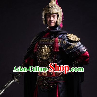 Ancient Chinese General Costume Armor Costumes Complete Set for Men