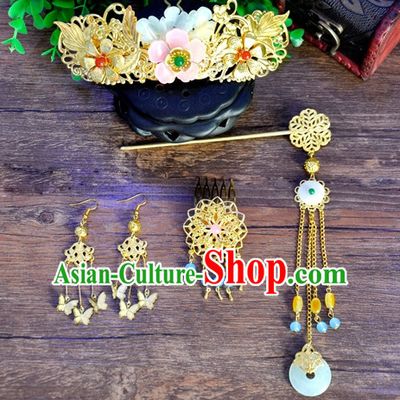 Princess Hanfu Hair Accessories Headpiece Headdress Phoenix Crown Hair Decoration Head Hairpin Accessories Comb Wedding Headwear Hair Accessorie Head Dress