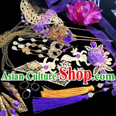 Chinese Ancient Hair Accessories Headpiece Headdress Phoenix Crown Hair Decoration Head Hairpin Accessories Comb Wedding Headwear Hair Accessorie Head Dress
