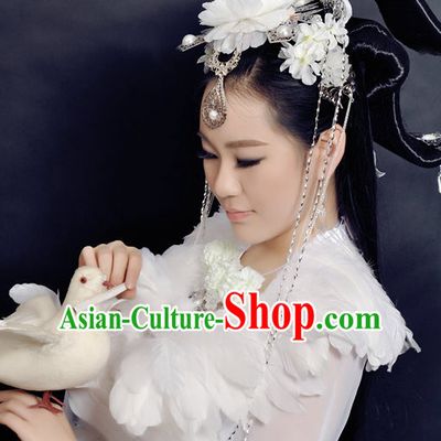 Chinese Ancient Wigs Hair Accessories Headpiece Headdress Phoenix Crown Hair Decoration Head Hairpin Accessories Comb Wedding Headwear Hair Accessorie Head Dress