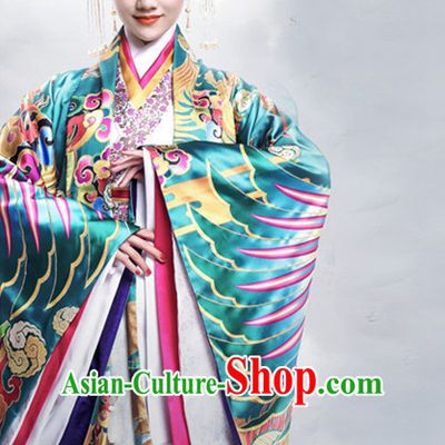 Top Chinese Ancient Empress Women's Clothing _ Apparel Chinese Traditional Dress Theater and Reenactment Costumes and Headwear Complete Set