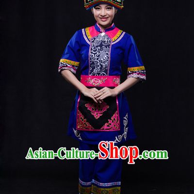 Happy Festival Chinese Minority Dress Uniform Traditional Stage Ethnic National Costume Sale Complete Set