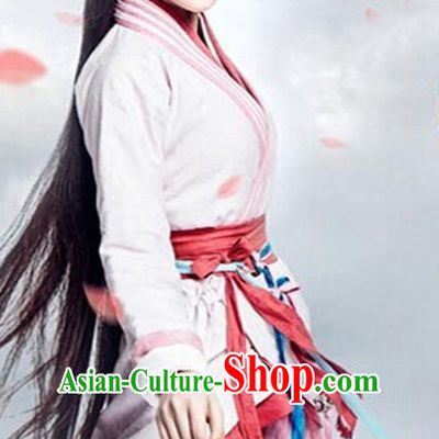 Top Chinese Ancient Guzhuang Hanfu Women's Clothing _ Apparel Chinese Traditional Dress Theater and Reenactment Costumes and Headwear Complete Set