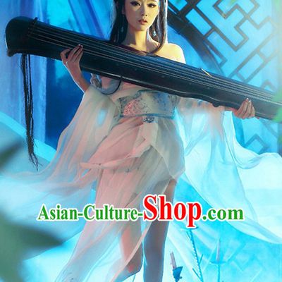 Top Chinese Ancient Guzhuang Hanfu Women's Clothing _ Apparel Chinese Traditional Dress Theater and Reenactment Costumes Complete Set