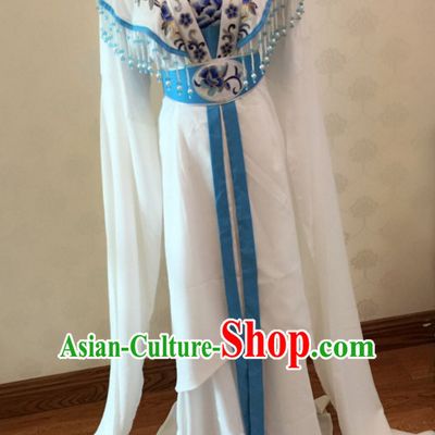 Chinese Yue Opera Long Sleeves Dance Costumes Huang Mei Opera Costume Complete Set for Women