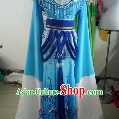 Chinese Classical Yue Opera Long Sleeves Dance Costumes Huang Mei Opera Costume Complete Set for Women Girls Children Adults