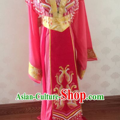 Chinese Classical Yue Opera Long Sleeves Dance Costumes Huang Mei Opera Costume Complete Set for Women Girls Children Adults