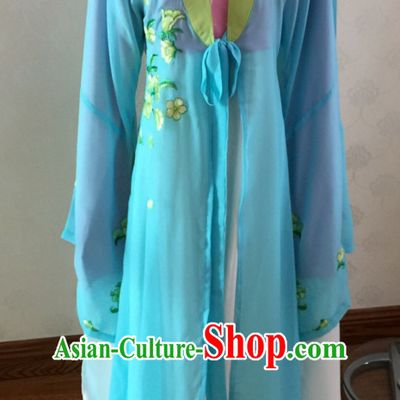 Chinese Classical Yue Opera Long Sleeves Dance Costumes Huang Mei Opera Costume Complete Set for Women Girls Children Adults