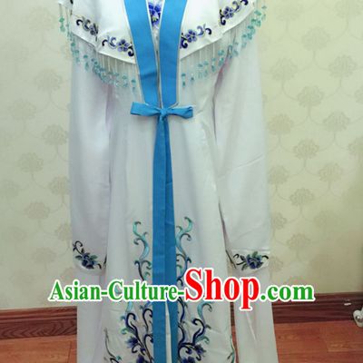 Chinese Classical Yue Opera Long Sleeves Dance Costumes Huang Mei Opera Costume Complete Set for Women Girls Children Adults