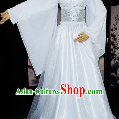 White Chinese High Quality Cosplay Fairy Princess Goddness Costume Cosplay Costumes Complete Set for Women Girls Children Adults