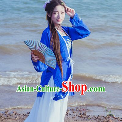 Asian Traditional High Quality Hanfu Fairy Princess Goddness Clothes Costume Costumes Complete Set for Women Girls Children Adults