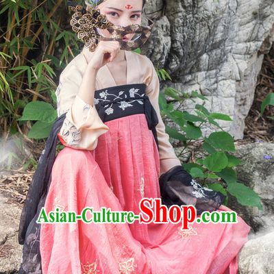 Asian Traditional High Quality Hanfu Tang Dynasty Clothes Costume Costumes Complete Set for Women Girls Children Adults