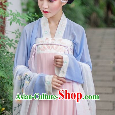 Asian Traditional High Quality Hanfu Tang Dynasty Clothes Costume Costumes Complete Set for Women Girls Children Adults