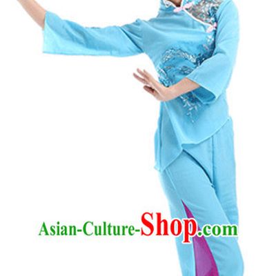 Traditional Chinese Fan Dancing Costume Chinese Dance Costumes Complete Set for Women
