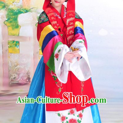 Traditional Korean Clothes Classical Dress National Costumes Complete Set for Kids Children Girls