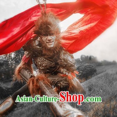 Ancient Monkey King Hanfu Hanzhuang Han Fu Han Clothing Traditional Chinese Dress National Costume Complete Set for Men or Boys