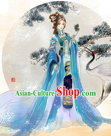 Hanzhuang Han Fu Han Clothing Traditional Chinese Dress Hanfu National Costume Complete Set for Adults or Kids