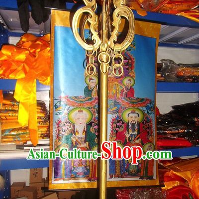 Pure Brass Buddhist Monk's Stiff Staff Spades