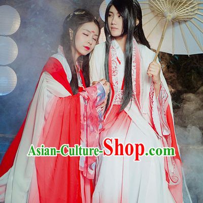 Ancient Chinese Couple Dresses Hanzhuang Han Fu Han Clothing Traditional Chinese Dress Hanfu National Costume Complete Set for Women and Men