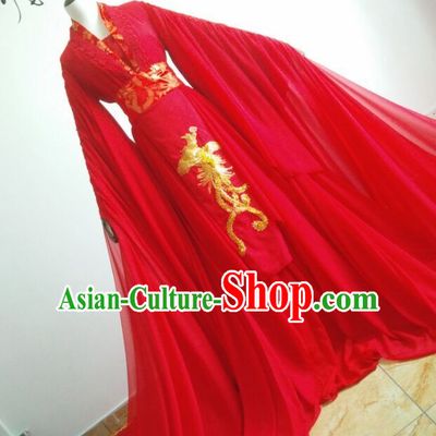 Ancient Chinese Empress Princess Imperial Wedding Dresses Hanzhuang Han Fu Han Clothing Traditional Chinese Dress Hanfu National Costume Complete Set for Women