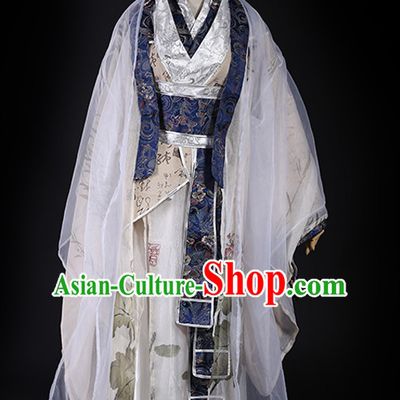 Ancient Chinese Style Halloween Cosplay Cos Fighter Knight Complete Set for Men