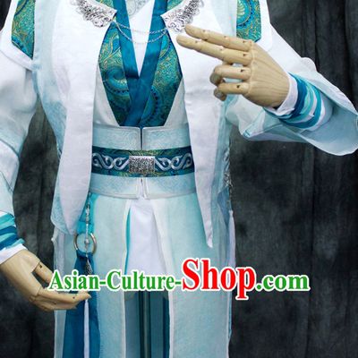 Chinese Classical Knight Warrior Cosplay Clothes Hanfu Han Fu Costumes for Men
