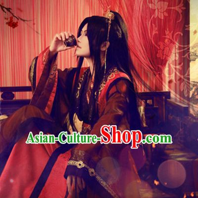 Chinese Classical Knight Warrior Cosplay Clothes Hanfu Han Fu Costumes for Men
