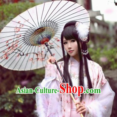 Top Chinese Ancient Costumes Theater and Reenactment Costumes and Headgear Complete Set for Women