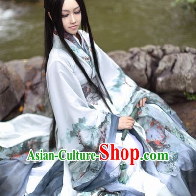 Top Chinese Ancient Artist Dresses Theater and Reenactment Costumes Complete Set for Men