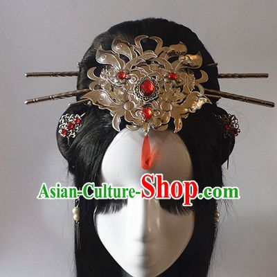 Chinese Classic Headwear Crowns Hats Headpiece Hair Accessories Jewelry Set