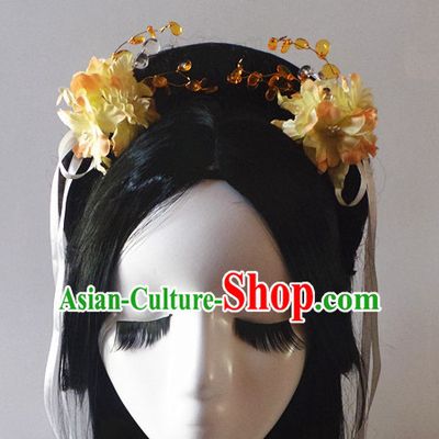 Chinese Classic Lady Fairy Headwear Crowns Hats Headpiece Hair Accessories Jewelry Set