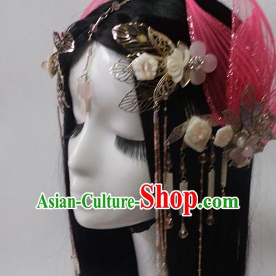 Chinese Classic Princess Fairy Headwear Crowns Hats Headpiece Hair Accessories Jewelry Set