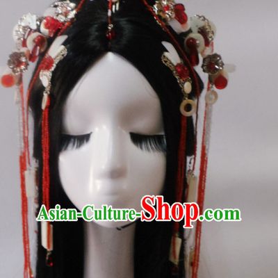 Chinese Classic Princess Fairy Headwear Crowns Hats Headpiece Hair Accessories Jewelry Set