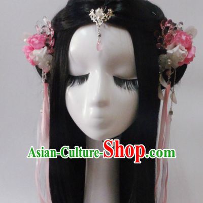 Chinese Classic Princess Wigs and Headwear Crowns Hats Headpiece Hair Accessories Jewelry Set