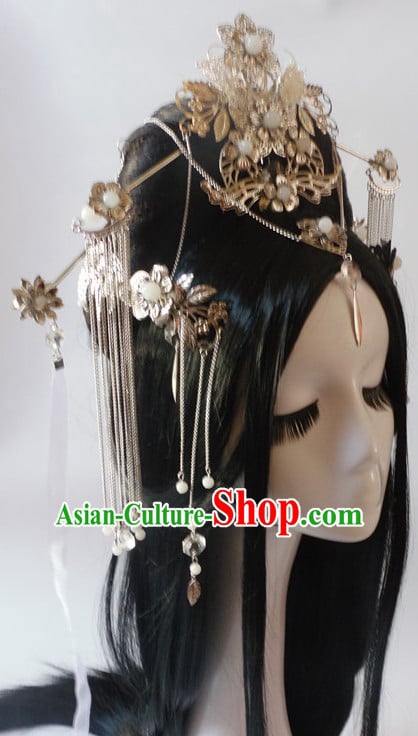 Chinese Ancient Traditional Hair Headwear Crowns Hats Headpiece Hair Accessories Jewelry