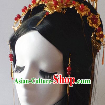 Chinese Classic Headwear Crowns Hats Headpiece Hair Accessories Jewelry Set