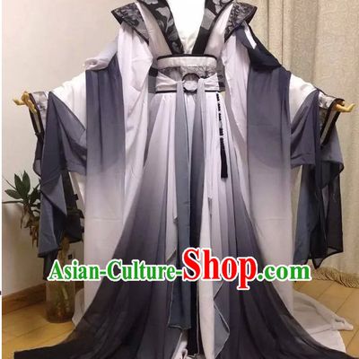 Grey Chinese Classical Princess Costumes Complete Set