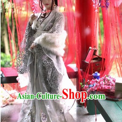Top Chinese Ancient Princess Costumes Theater and Reenactment Costumes and Headgear Complete Set for Women