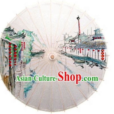 Asian Dance Umbrella China Handmade Umbrellas Stage Performance Umbrella Dance Props