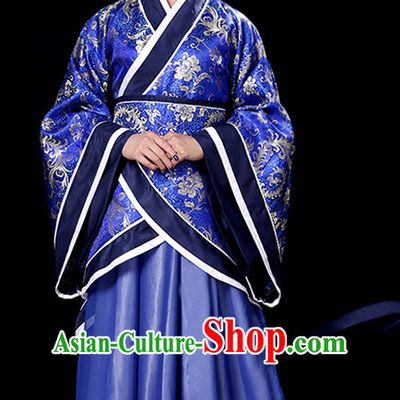 Chinese Han Dynasty Women Hanfu Clothing and Hair Ornaments Complete Set