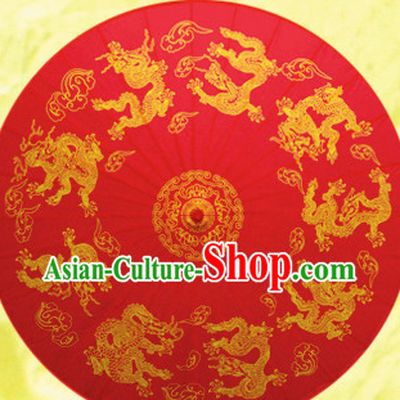Traditional Rainproof Handmade Chinese Oil Paper Umbrellas China Dance Umbrella Stage Performance Umbrella Dancing Props