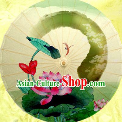 Traditional Rainproof Handmade Chinese Classic Oil Paper Umbrellas China Dance Umbrella Stage Performance Umbrella Dancing Props