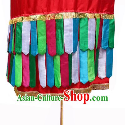 Traditional Fabric Handmade Chinese Classic Luo Umbrellas China Dance Umbrella Stage Performance Umbrella Dancing Props