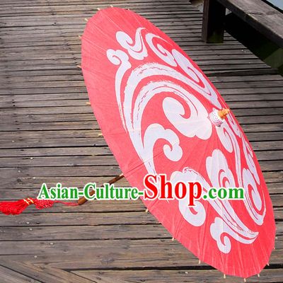 Asian Dance Umbrella China Handmade Traditional Auspicious Cloud Umbrellas Stage Performance Umbrella Dance Props