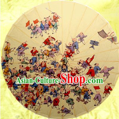 Traditional Rainproof Handmade Chinese Classic Oil Paper Beauty Umbrellas China Dance Umbrella Stage Performance Umbrella Dancing Props